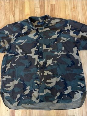 Polo Ralph Lauren Camouflage Button Down Shirt Men's 3XB Mint Condition